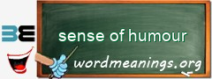 WordMeaning blackboard for sense of humour